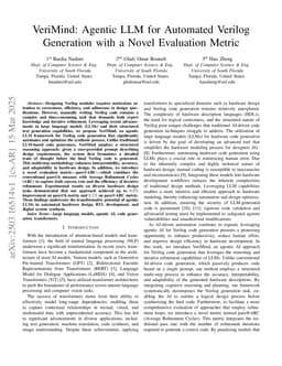 VeriMind: Agentic LLM for Automated Verilog Generation with a Novel Evaluation Metric