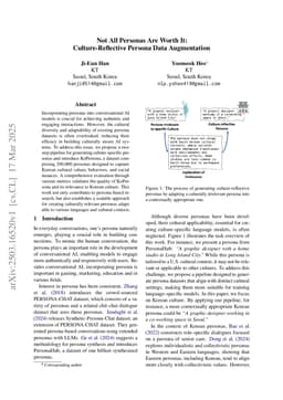 Not All Personas Are Worth It: Culture-Reflective Persona Data Augmentation