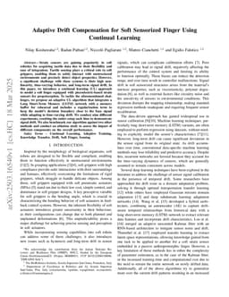 Adaptive Drift Compensation for Soft Sensorized Finger Using Continual Learning