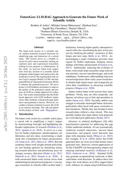 FutureGen: LLM-RAG Approach to Generate the Future Work of Scientific Article