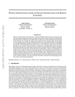World Knowledge from AI Image Generation for Robot Control