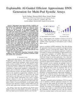 Explainable AI-Guided Efficient Approximate DNN Generation for Multi-Pod Systolic Arrays