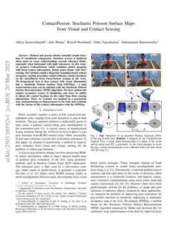 ContactFusion: Stochastic Poisson Surface Maps from Visual and Contact Sensing