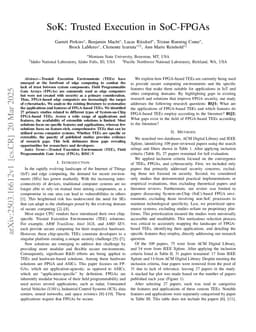 SoK: Trusted Execution in SoC-FPGAs