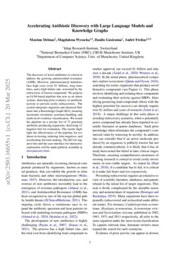 Accelerating Antibiotic Discovery with Large Language Models and Knowledge Graphs