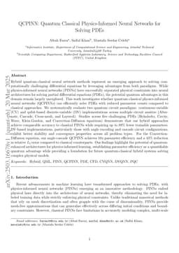 QCPINN: Quantum-Classical Physics-Informed Neural Networks for Solving PDEs