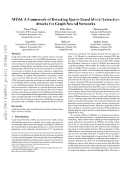 ATOM: A Framework of Detecting Query-Based Model Extraction Attacks for Graph Neural Networks