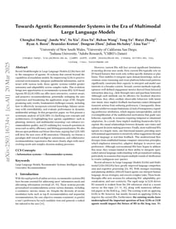 Towards Agentic Recommender Systems in the Era of Multimodal Large Language Models