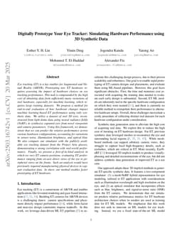 Digitally Prototype Your Eye Tracker: Simulating Hardware Performance using 3D Synthetic Data