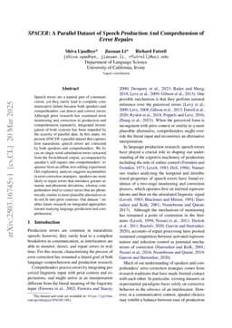 SPACER: A Parallel Dataset of Speech Production And Comprehension of Error Repairs