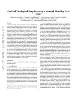 Ordered Topological Deep Learning: a Network Modeling Case Study