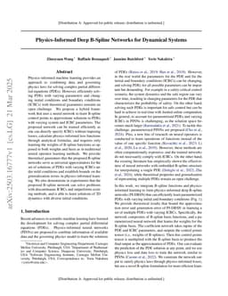 Physics-Informed Deep B-Spline Networks for Dynamical Systems