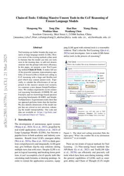 Chain-of-Tools: Utilizing Massive Unseen Tools in the CoT Reasoning of Frozen Language Models