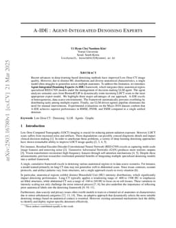 A-IDE : Agent-Integrated Denoising Experts