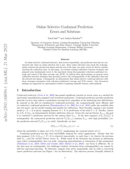 Online Selective Conformal Prediction: Errors and Solutions