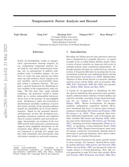 Nonparametric Factor Analysis and Beyond