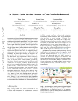 Lie Detector: Unified Backdoor Detection via Cross-Examination Framework