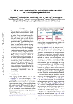 MARS: A Multi-Agent Framework Incorporating Socratic Guidance for Automated Prompt Optimization