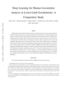 Deep Learning for Human Locomotion Analysis in Lower-Limb Exoskeletons: A Comparative Study