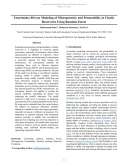 Uncertainty-Driven Modeling of Microporosity and Permeability in Clastic Reservoirs Using Random Forest