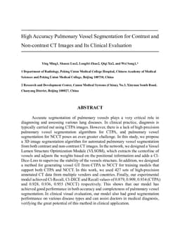 High Accuracy Pulmonary Vessel Segmentation for Contrast and Non-contrast CT Images and Its Clinical Evaluation