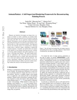 AnimatePainter: A Self-Supervised Rendering Framework for Reconstructing Painting Process