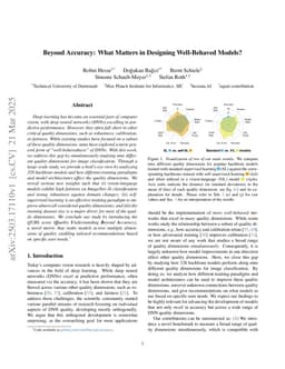 Beyond Accuracy: What Matters in Designing Well-Behaved Models?