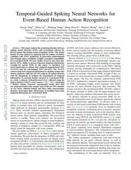 Temporal-Guided Spiking Neural Networks for Event-Based Human Action Recognition