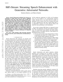 HiFi-Stream: Streaming Speech Enhancement with Generative Adversarial Networks