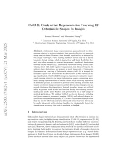 CoRLD: Contrastive Representation Learning Of Deformable Shapes In Images