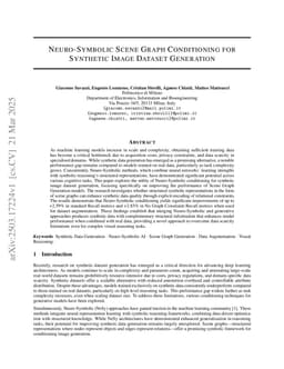 Neuro-Symbolic Scene Graph Conditioning for Synthetic Image Dataset Generation