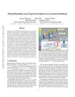 Physical Plausibility-aware Trajectory Prediction via Locomotion Embodiment