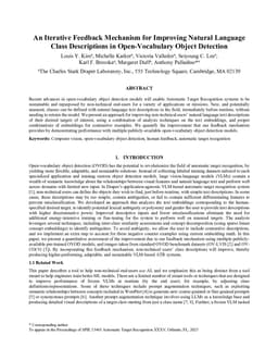 An Iterative Feedback Mechanism for Improving Natural Language Class Descriptions in Open-Vocabulary Object Detection