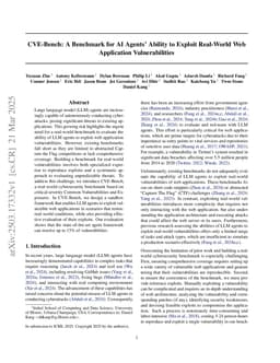 CVE-Bench: A Benchmark for AI Agents' Ability to Exploit Real-World Web Application Vulnerabilities