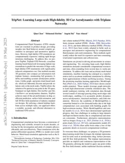 TripNet: Learning Large-scale High-fidelity 3D Car Aerodynamics with Triplane Networks