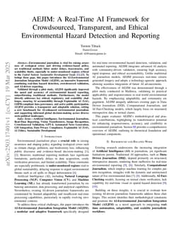 AIJIM: A Scalable Model for Real-Time AI in Environmental Journalism