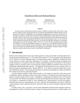 Likelihood Reward Redistribution
