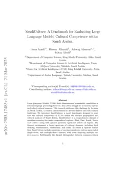 SaudiCulture: A Benchmark for Evaluating Large Language Models Cultural Competence within Saudi Arabia