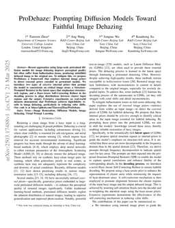 ProDehaze: Prompting Diffusion Models Toward Faithful Image Dehazing