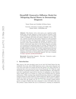 DermDiff: Generative Diffusion Model for Mitigating Racial Biases in Dermatology Diagnosis