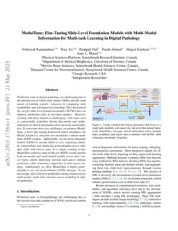 ModalTune: Fine-Tuning Slide-Level Foundation Models with Multi-Modal Information for Multi-task Learning in Digital Pathology