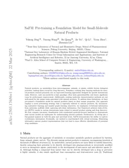 NaFM: Pre-training a Foundation Model for Small-Molecule Natural Products