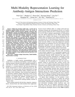 Multi-Modality Representation Learning for Antibody-Antigen Interactions Prediction