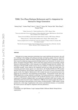 TDRI: Two-Phase Dialogue Refinement and Co-Adaptation for Interactive Image Generation