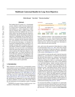 MultiScale Contextual Bandits for Long Term Objectives