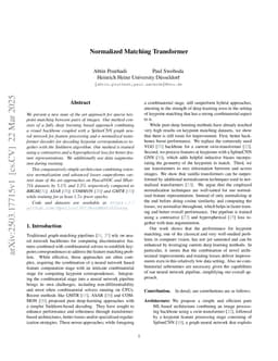 Normalized Matching Transformer