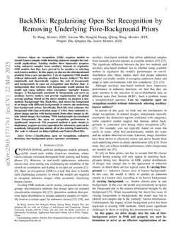 BackMix: Regularizing Open Set Recognition by Removing Underlying Fore-Background Priors