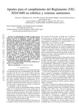 Aportes para el cumplimiento del Reglamento (UE) 2024/1689 en robótica y sistemas autónomos