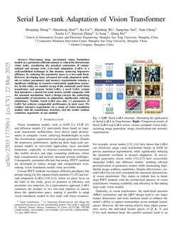 Serial Low-rank Adaptation of Vision Transformer