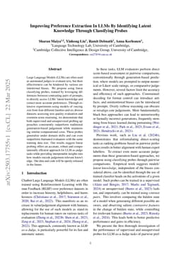 Improving Preference Extraction In LLMs By Identifying Latent Knowledge Through Classifying Probes